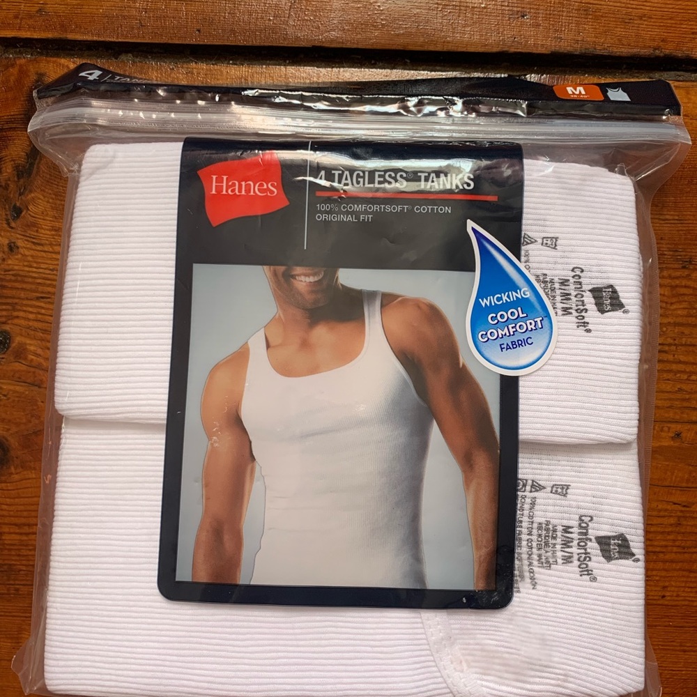 NWT Comfort Soft Hanes 4 tagless Tanks